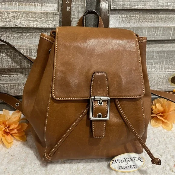 Coach Leather Drawstring Backpack in Rich Brown COACH F37410 Billy Brown Backpack Leather Gold Hardware  main image 4
